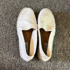 Rattan and canvas platform espadrilles